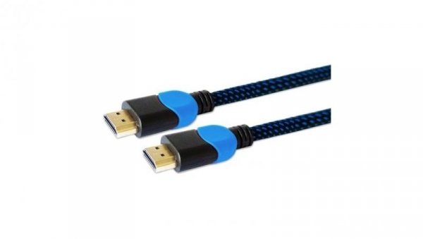 Kabel SAVIO GCL-02 (HDMI M - HDMI M 1,8m kolor czarno-niebieski)