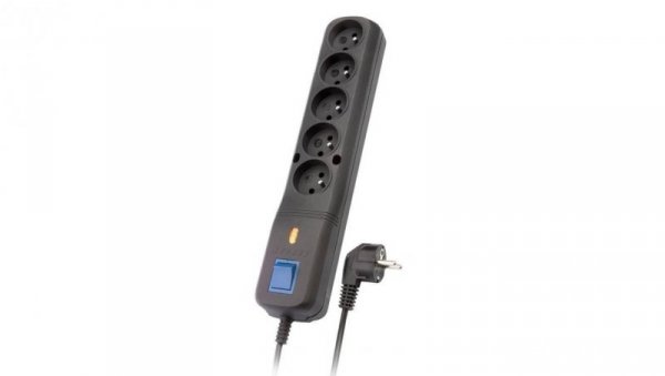 Listwa przeciwprzepięciowa Lestar LV 530W 1,5m (5 x VDE 10 A 1,5m kolor czarny)