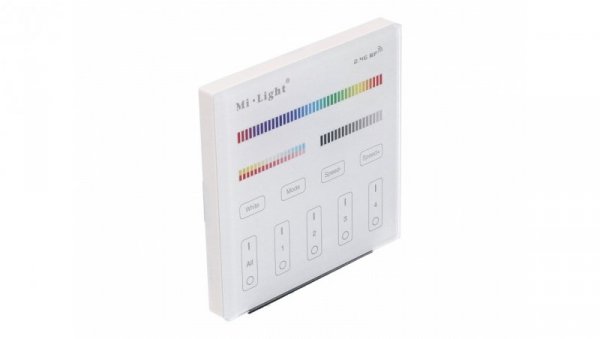 Panel MiLight 4strefy RGB+CCT biały sterownik T4