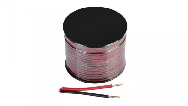 Kabel 2 żyłowy 2x0,35mm2 do taśma led 1m czerwono czarny