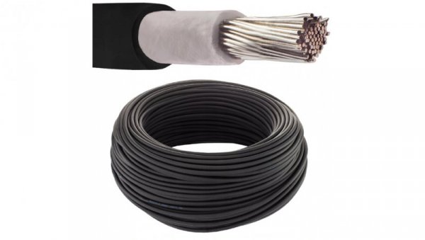 Kabel solarny fotowoltaiczny H1Z2Z2-K 1,0/1,5kV 4mm2 czarny NEKU /25m/