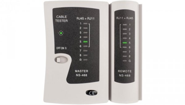 Tester kabli sieciowych RJ45 RJ12 z diodami LED NEKU