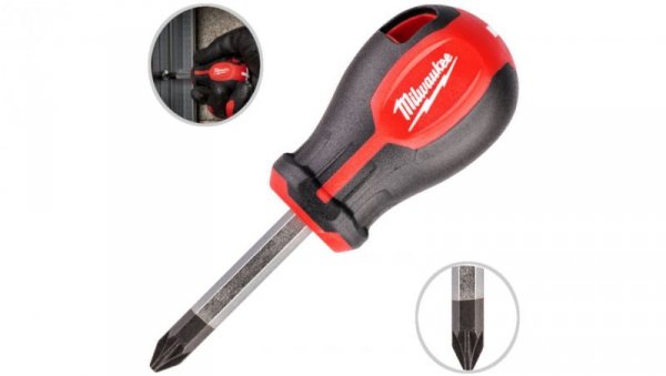 Wkrętak śrubokręt krzyżowy PZ2 x 45mm MILWAUKEE