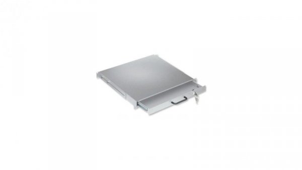 Szuflada do szaf Rack 191U z zamkiem, 416mm, szara