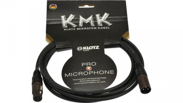 KLOTZ KMK Kabel mikrofonowy przedłużacz XLR (wtyk / gniazdo) 3m