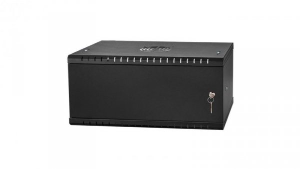 Szafa wisząca RACK 19 4U 350mm drzwi metalowe czarna PRO