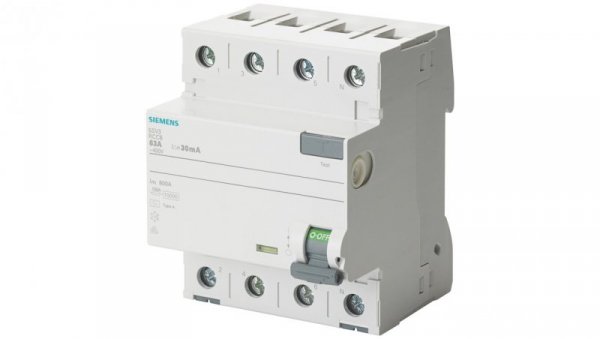 Wyłącznik różnicowoprądowy 4P 40A 300mA 400V typ F selektywny 5SV3644-7