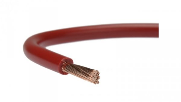 Przewód instalacyjny H05V-K / LgY 1 500V czerwony linka giętka Elektrokabel /100m/