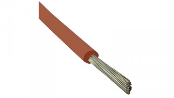 Kabel silikonowy SIF 180C 300/500V 1 ciepłoodporny LSOH ceglasty linka TKD /100m/