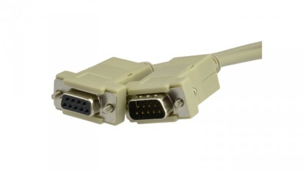 Kabel przedłużacz szeregowy RS-232 (D-Sub 9-pin) bez przeplotu (wtyk / gniazdo) 1,8m