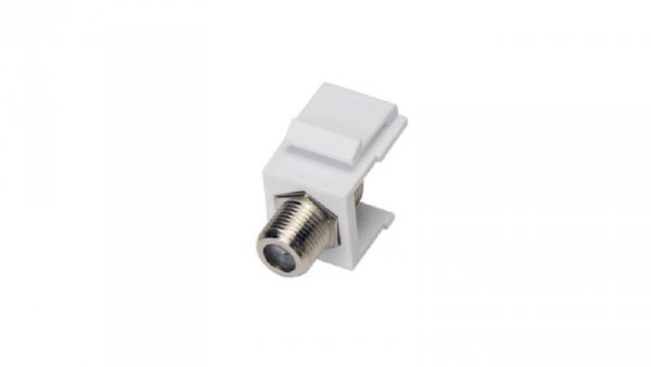 Adapter typu keystone ze złączem F, kolor biały MKA-F-B-CON-F