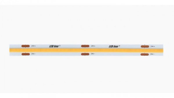 LED line Taśma COB 480 chips/m ciągła linia 24V 2700K ciepła 18W 5 lat gwar./5m