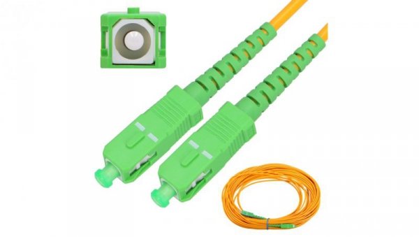 Patchcord Jednomodowy, Simplex, 3mm, 20m Extralink SC/APC-SC/APC
