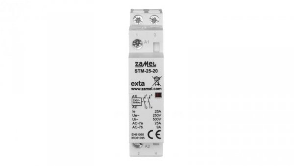 Stycznik modułowy instalacyjny 25A 2Z 230V AC typ: STM-25-20 EXT10000288