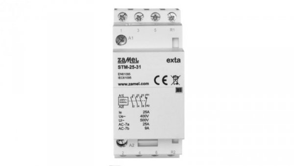 Stycznik modułowy cewka 25A 230V AC 3xZ 1xR TH35 EXTA ZAMEL STM-25-31 EXT10000292