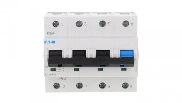 Wyłącznik nadprądowy 3P+N B 20A 25kA AC AZ-3N-B20 174519