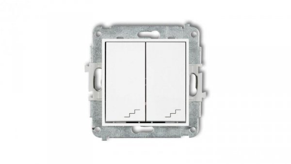 ICON Mechanizm łącznika podwójnego schodowego biały mat 25IWP-33