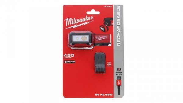 Latarka czołówka USB z magnesem IRHL450 450lm IP54 4933478587