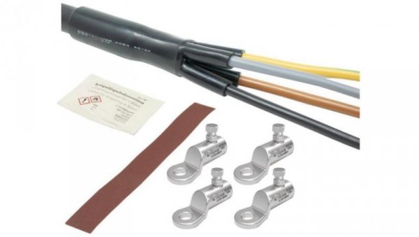 Mufa kablowa termokurczliwa z końcówkami kablowymi ze śrubą zrywalną MSLS35 Al/Cu 4x6-35mm² 1kV 1xśruba Al MSLS0351A10