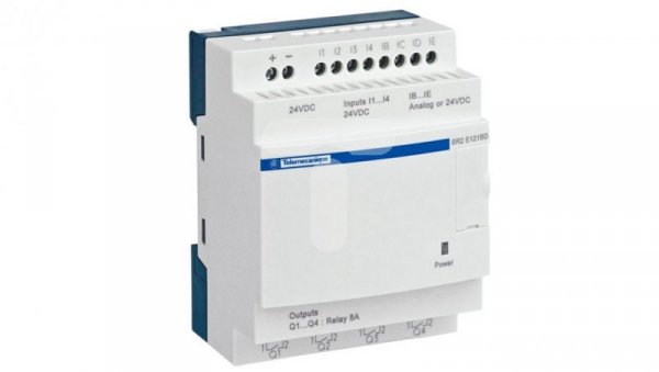Przekaźnik programowalny 24V DC 6we, 4wy ZELIO LOGIC SR2D101BD