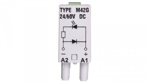 Moduł sygnalizacyjny LD (diody: LED zielony + D) 24-60V DC M42G szary 854843