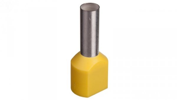 Końcówka tulejkowa izolowana TID 2x6mm2/14mm żółta cynowana TID2x6L14 /100szt./