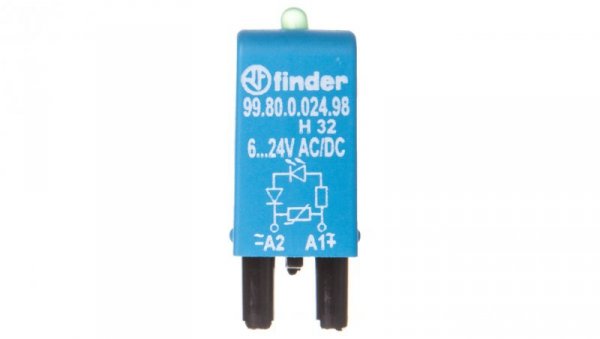 Moduł sygnalizacyjny LED zielony + warystor 6-24V AC/DC 99.80.0.024.98