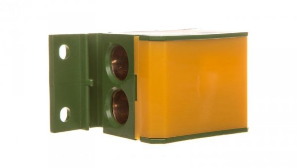 Blok rozdzielczy 4x4-70mm2 żółto-zielony montaż płaski i na szynę TH DB4-Z 48.35