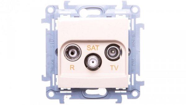 Simon 10 Gniazdo antenowe R-TV-SAT końcowe kremowe IP20 CASK.01/41