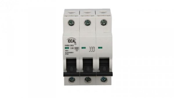 Wyłącznik nadprądowy 3P C 40A 6kA AC KMB6-C40/3 VDE 23165