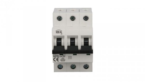 Wyłącznik nadprądowy 3P C 63A 6kA AC KMB6-C63/3 VDE 23166