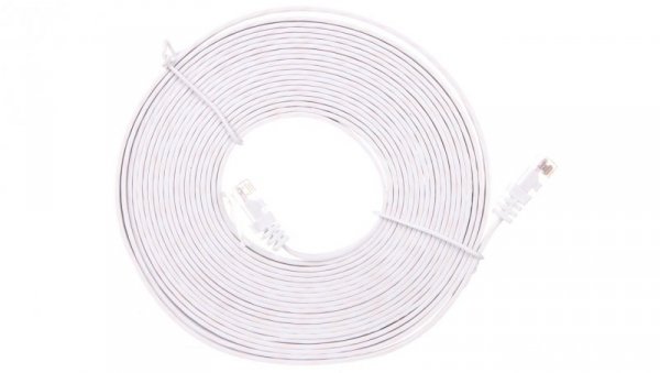 Kabel krosowy płaski patchcord U/UTP kat.5e biały 5m 93361