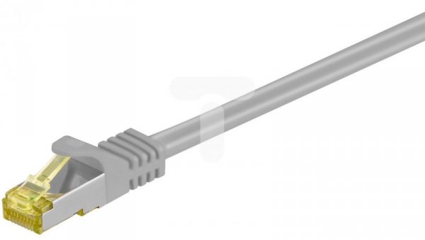 Kabel krosowy patchcord S/FTP (PiMF) kat.6A LSZH szary 3m 91612