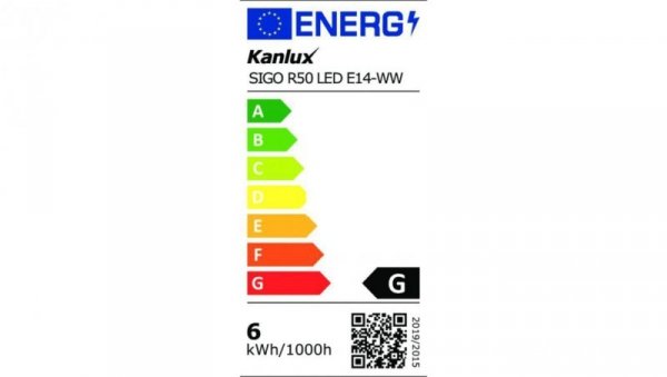 Żarówka LED E14 SIGO R50 490lm 3000K barwa ciepła 22735