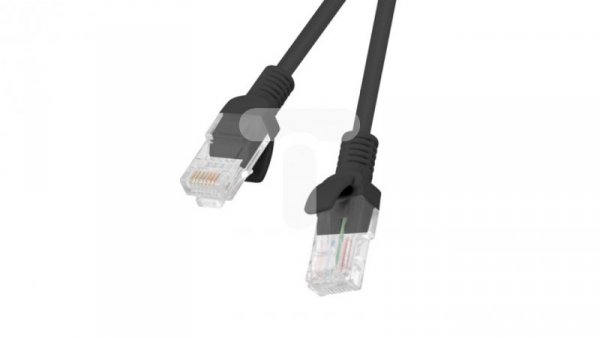 Kabel krosowy patchcord U/UTP kat.5e 20m czarny PCU5-10CC-2000-BK