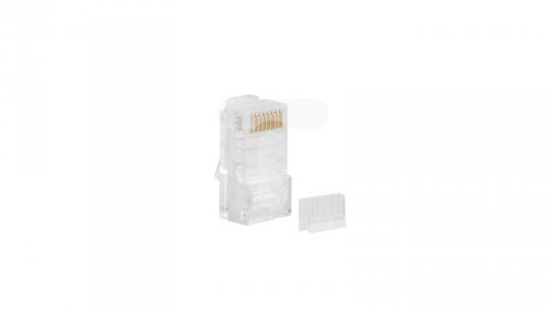 Wtyk sieciowy RJ45 (8P8C) kat.6 UTP prowadnicą do linki i do drutu /100szt./