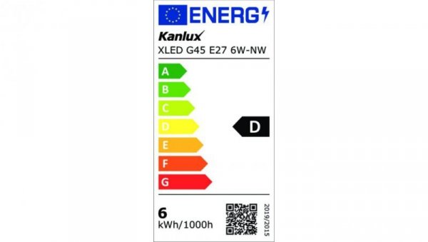 Żarówka LED E27 XLED G45 E27 6W-NW-M 810lm 4000K barwa neutralna 29633