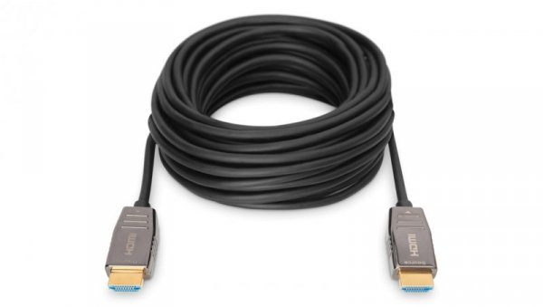 Kabel połączeniowy hybrydowy AOC HDMI 2.1 Ultra High Speed 8K 60Hz UHD HDMI A-HDMI A M-M czarny 20m AK-330126-200-S