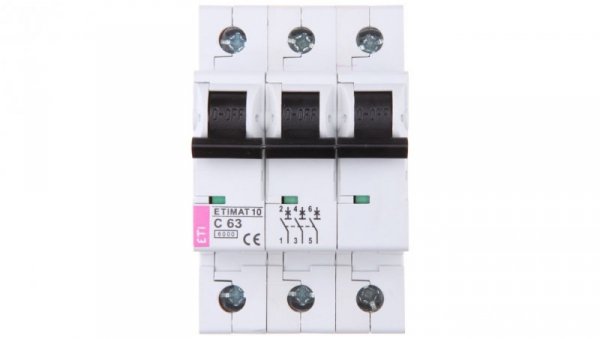 Wyłącznik nadprądowy 3P C 63A 6kA AC ETIMAT10 002135722