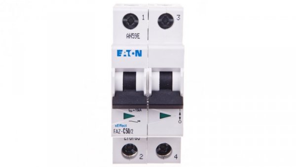 Wyłącznik nadprądowy 2P C 50A 15kA AC FAZ C50/2 278765