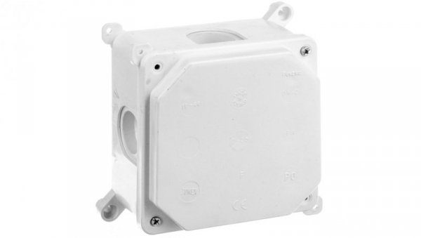 Puszka natynkowa 103x103x60mm IP44 biała PK-2P 83023006