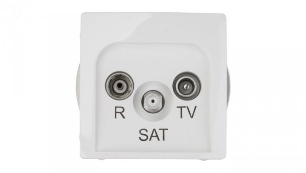 Simon Basic Gniazdo antenowe RD/TV/SAT przelotowe białe BMZAR-SAT10/P.01/11 RD/TV/SAT