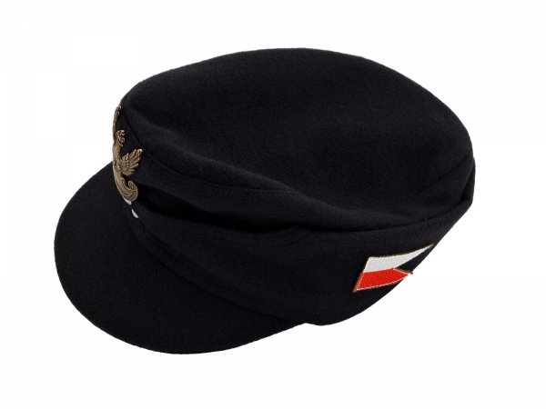 MC082 CZAPKA POLOWA M43 PROPORCZYK - POWSTANIE WARSZAWSKIE CZARNA