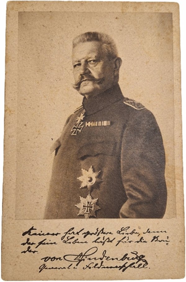 KP002  	Generalfeldmarschall Hindenburg Ludendorff-Spende Spendenkarte (pocztówka 1918)