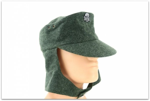 MC074 OFICERSKA CZAPKA POLOWA M43 WAFFEN-SS - SUKNO