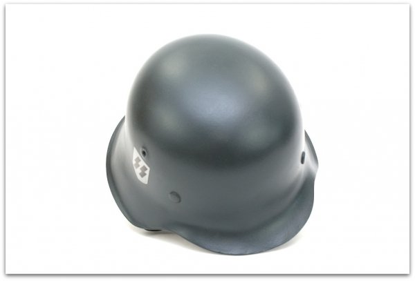 MH082 NIEMIECKI HEŁM M42 WAFFEN SS BLAUGRAU