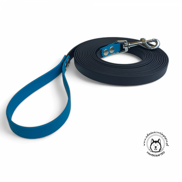 Linka dla psa CZARNO - KOLOROWA oryginalny BIOTHANE® 16 mm