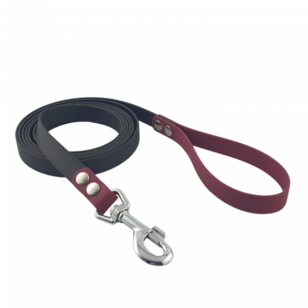 Smycz dla psa CZARNO - KOLOROWA oryginalny BIOTHANE® 19 mm