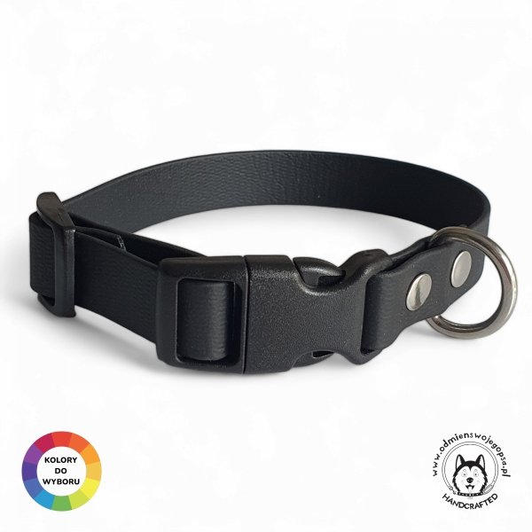 Obroża dla małego pieska z klamrą zatrzaskową ACETAL S (20 - 30 cm) oryginalny BIOTHANE® 16 mm