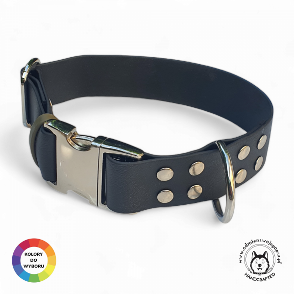 Obroża dla psa z klamrą zatrzaskową ALU-MAX® L (35 - 50 cm) oryginalny BIOTHANE® 38 mm